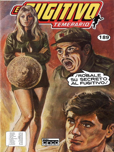 Cover for El Fugitivo Temerario (Editora Cinco, 1983 ? series) #189