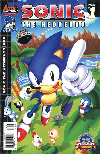 Cover for Sonic the Hedgehog (Archie, 1993 series) #288 [Cover A Patrick Spaz Spaziante]