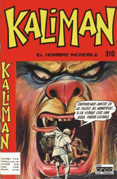 Cover for Kaliman (Editora Cinco, 1976 series) #310