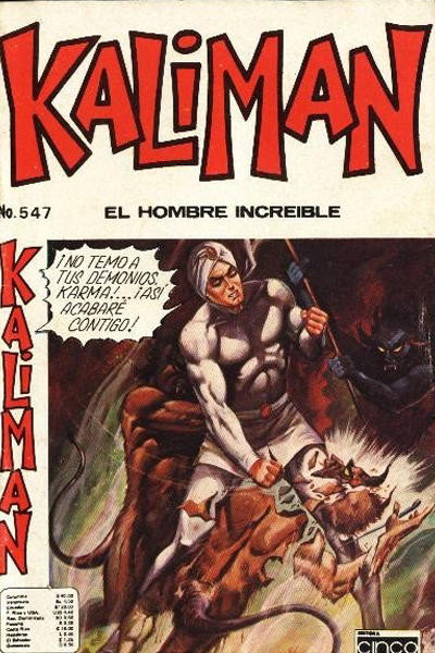 Cover for Kaliman (Editora Cinco, 1976 series) #547