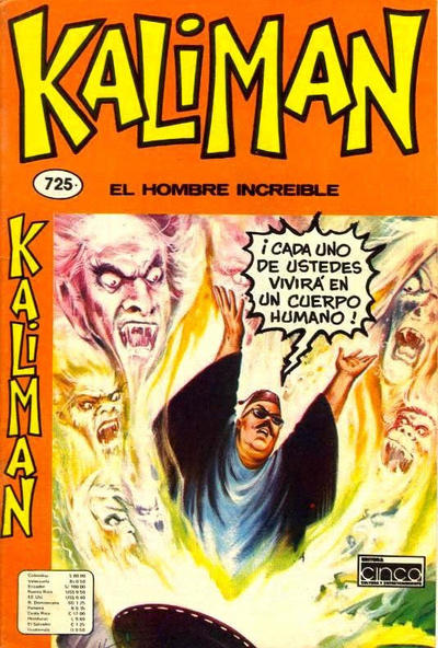 Cover for Kaliman (Editora Cinco, 1976 series) #725