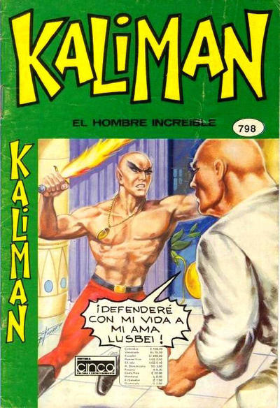 Cover for Kaliman (Editora Cinco, 1976 series) #798