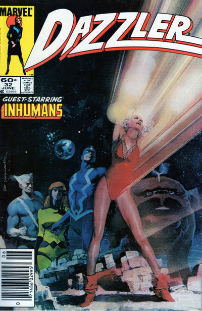Cover for Dazzler (Marvel, 1981 series) #32 [Newsstand]