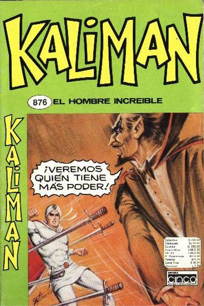 Cover for Kaliman (Editora Cinco, 1976 series) #876