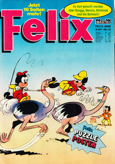 Cover for Felix (Bastei Verlag, 1958 series) #807