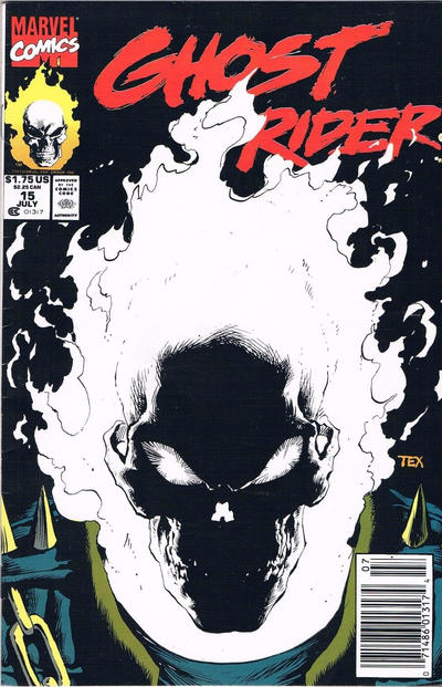 Cover for Ghost Rider (Marvel, 1990 series) #15 [Newsstand]
