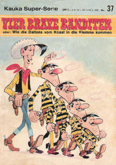 Cover for Kauka Super Serie (Gevacur, 1970 series) #37 - Lucky Luke - Vier brave Banditen