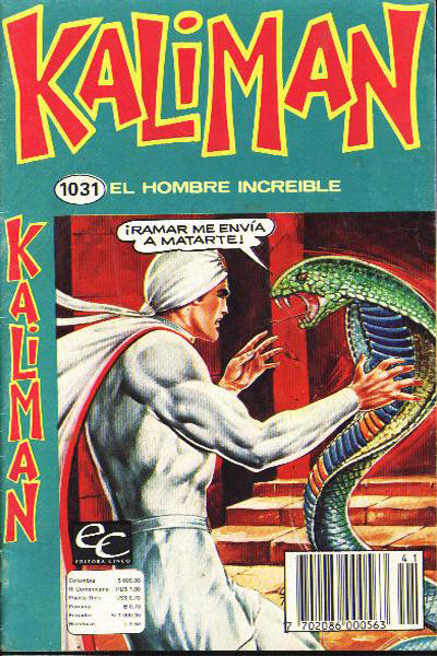 Cover for Kaliman (Editora Cinco, 1976 series) #1031