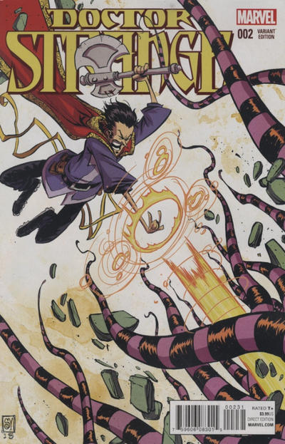 Cover for Doctor Strange (Marvel, 2015 series) #2 [Incentive Skottie Young Variant]