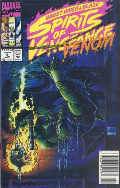 Cover for Ghost Rider / Blaze: Spirits of Vengeance (Marvel, 1992 series) #6 [Newsstand]