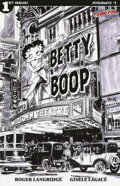 Cover for Betty Boop (Dynamite Entertainment, 2016 series) #1 [Midtown Comics Black and White Exclusive]