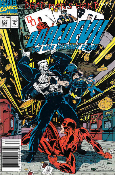 Cover for Daredevil (Marvel, 1964 series) #307 [Australian]