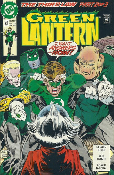 Cover for Green Lantern (DC, 1990 series) #34 [Direct]