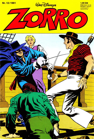 Cover for Zorro (Egmont Ehapa, 1979 series) #12/1981