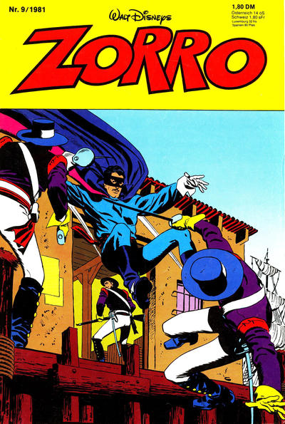 Cover for Zorro (Egmont Ehapa, 1979 series) #9/1981