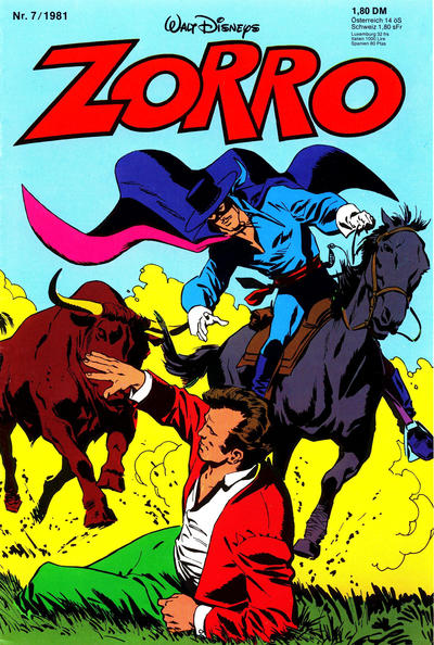 Cover for Zorro (Egmont Ehapa, 1979 series) #7/1981