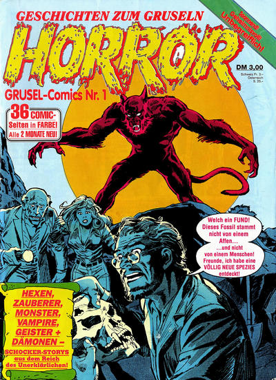 Cover for Horror (Condor, 1989 series) #1