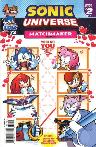 Cover for Sonic Universe (Archie, 2009 series) #72 [Match Maker Variant]
