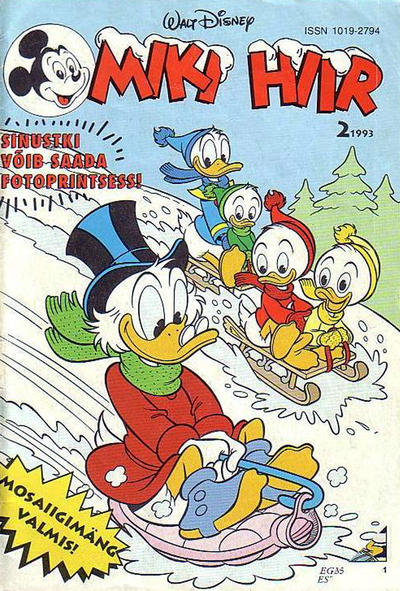 Cover for Miki Hiir (Egmont Estonia, 1992 series) #2/1993