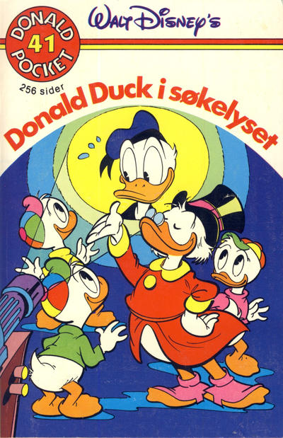 Cover for Donald Pocket (Hjemmet / Egmont, 1968 series) #41 - Donald Duck i søkelyset [1. opplag]
