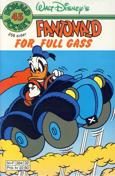 Cover for Donald Pocket (Hjemmet / Egmont, 1968 series) #45 - Fantonald for full gass [2. opplag]