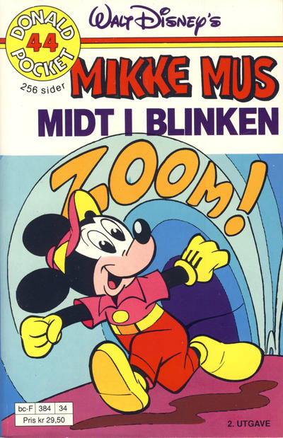 Cover for Donald Pocket (Hjemmet / Egmont, 1968 series) #44 - Mikke Mus Midt i blinken [2. utgave bc-F 384 34]