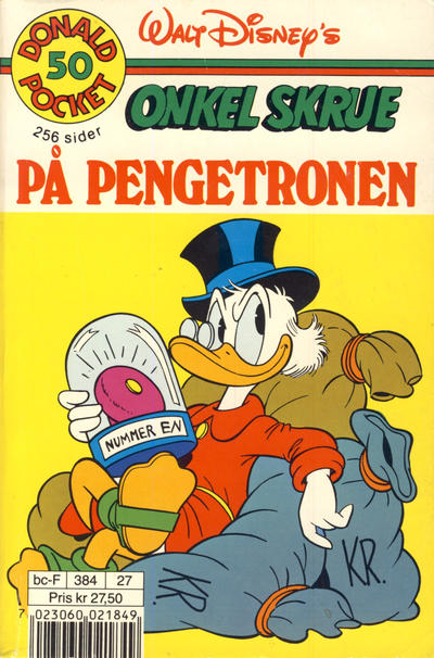 Cover for Donald Pocket (Hjemmet / Egmont, 1968 series) #50 - Onkel Skrue på pengetronen [2. utgave bc-F 384 27]