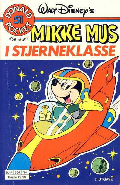 Cover for Donald Pocket (Hjemmet / Egmont, 1968 series) #51 - Mikke Mus i stjerneklasse [2. utgave bc-F 384 34]
