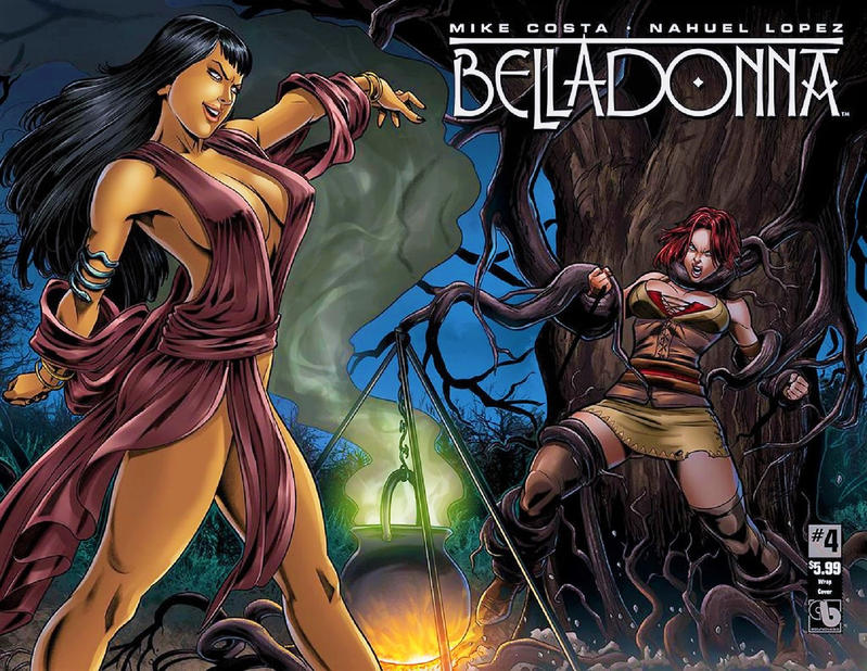 Cover for Belladonna (Avatar Press, 2015 series) #4 [Wraparound - Nahuel Lopez]