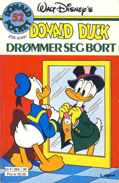 Cover for Donald Pocket (Hjemmet / Egmont, 1968 series) #52 - Donald Duck drømmer seg bort [2. utgave bc-F 384 36]