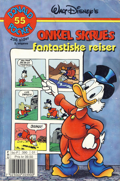 Cover for Donald Pocket (Hjemmet / Egmont, 1968 series) #55 - Onkel Skrues fantastiske reiser [2. utgave bc-F 390 01]