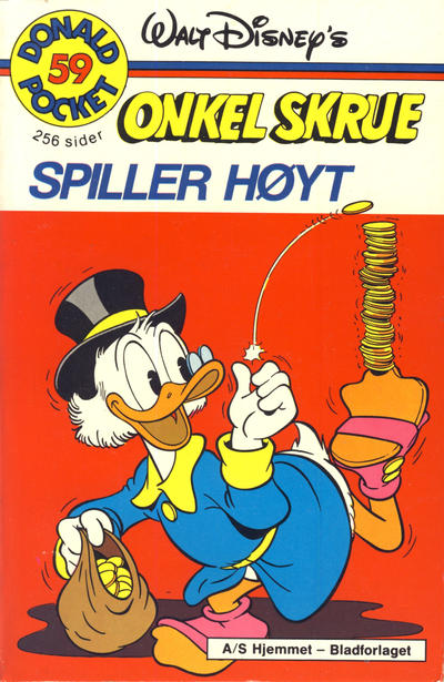 Cover for Donald Pocket (Hjemmet / Egmont, 1968 series) #59 - Onkel Skrue spiller høyt [1. opplag]