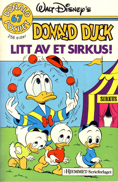 Cover for Donald Pocket (Hjemmet / Egmont, 1968 series) #67 - Donald Duck Litt av et sirkus! [1. opplag]