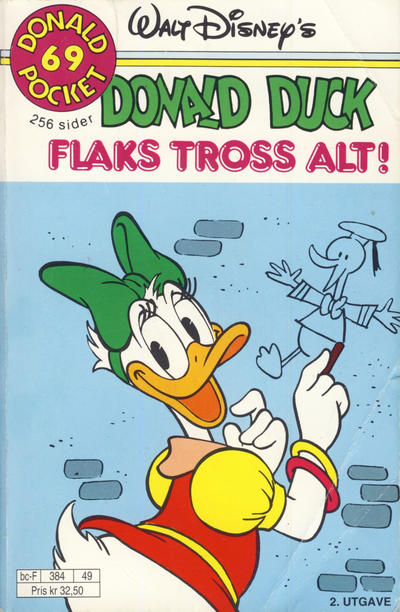 Cover for Donald Pocket (Hjemmet / Egmont, 1968 series) #69 - Donald Duck Flaks tross alt! [2. utgave bc-F 384 49]