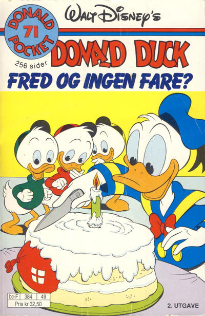 Cover for Donald Pocket (Hjemmet / Egmont, 1968 series) #71 - Donald Duck Fred og ingen fare? [2. utgave bc-F 384 49]