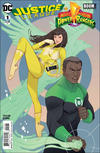 Cover Thumbnail for Justice League / Power Rangers (2017 series) #1 [Marguerite Sauvage Green Lantern and Yellow Ranger Cover]