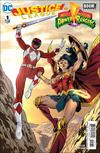 Cover Thumbnail for Justice League / Power Rangers (2017 series) #1 [Marcus To Wonder Woman and Red Ranger Cover]