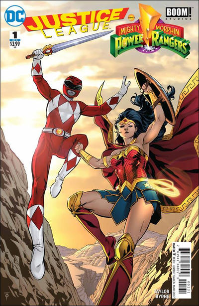 Cover for Justice League / Power Rangers (DC, 2017 series) #1 [Karl Kerschl Cover]