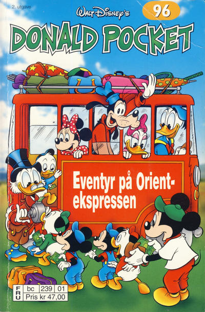 Cover for Donald Pocket (Hjemmet / Egmont, 1968 series) #96 - Eventyr på Orientekspressen [2. utgave bc 239 01]
