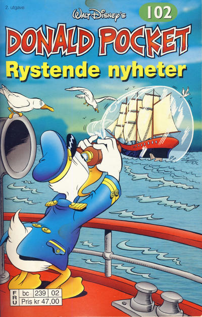 Cover for Donald Pocket (Hjemmet / Egmont, 1968 series) #102 - Rystende nyheter [2. utgave bc 239 02]