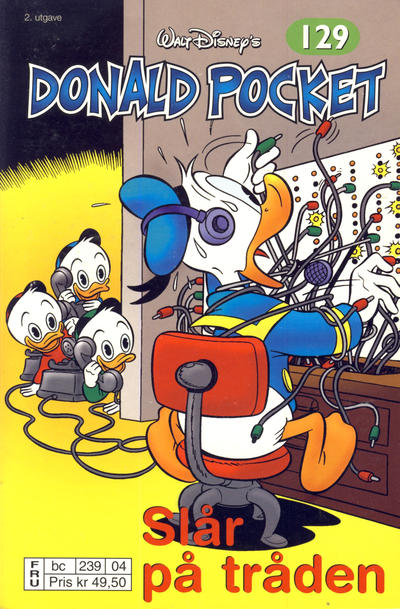 Cover for Donald Pocket (Hjemmet / Egmont, 1968 series) #129 - Donald slår på tråden [2. utgave bc 239 04]