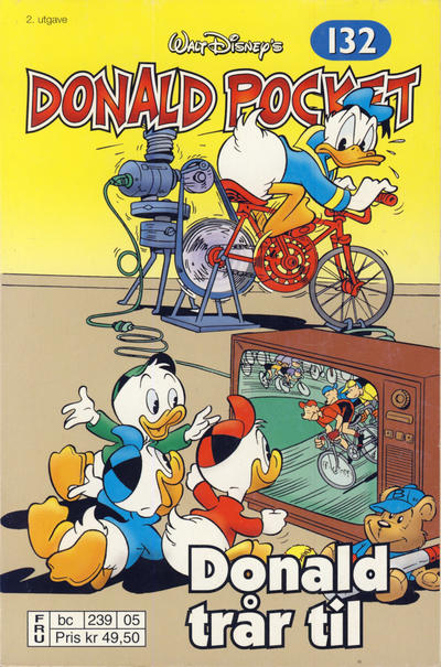 Cover for Donald Pocket (Hjemmet / Egmont, 1968 series) #132 - Donald trår til [2. utgave bc 239 05]