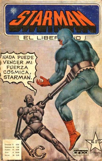 Cover for Starman El Libertario (Editora Cinco, 1970 ? series) #22