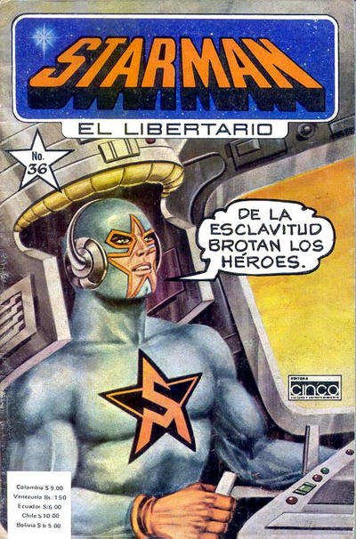 Cover for Starman El Libertario (Editora Cinco, 1970 ? series) #36