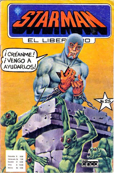 Cover for Starman El Libertario (Editora Cinco, 1970 ? series) #25