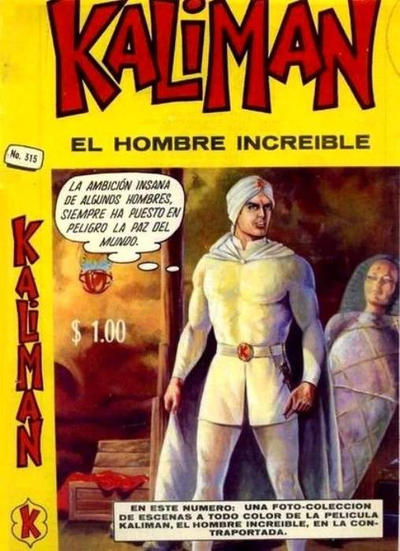 Cover for Kalimán El Hombre Increíble (Promotora K, 1965 series) #315