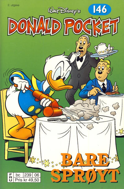 Cover for Donald Pocket (Hjemmet / Egmont, 1968 series) #146 - Bare sprøyt [2. utgave bc 239 06]