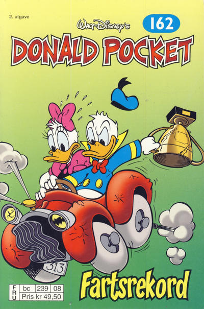 Cover for Donald Pocket (Hjemmet / Egmont, 1968 series) #162 - Fartsrekord [2. utgave bc 239 08]