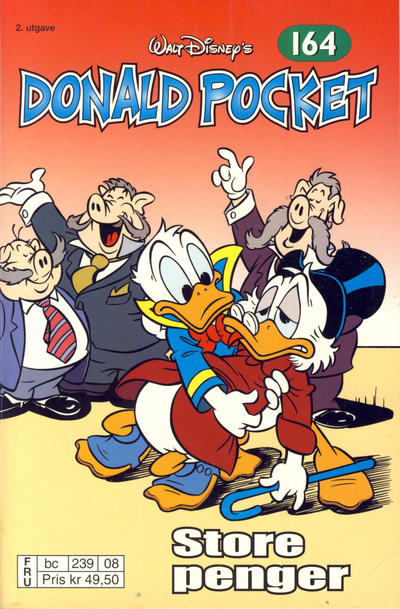 Cover for Donald Pocket (Hjemmet / Egmont, 1968 series) #164 - Store penger [2. utgave bc 239 08]