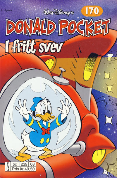 Cover for Donald Pocket (Hjemmet / Egmont, 1968 series) #170 - I fritt svev [2. utgave bc 239 08]